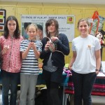 Happy customers with their llama keyrings